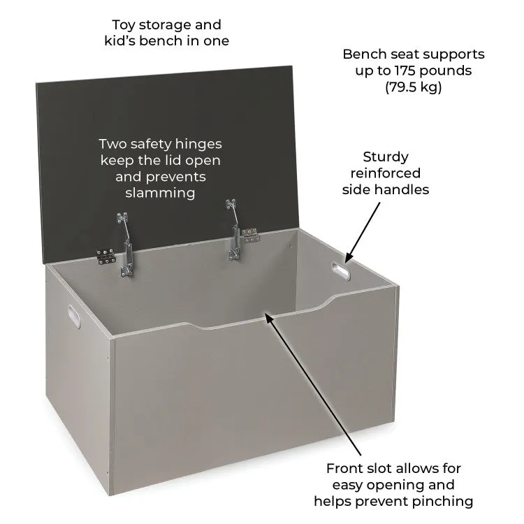 Badger Basket Flat Bench Top Toy and Storage Box