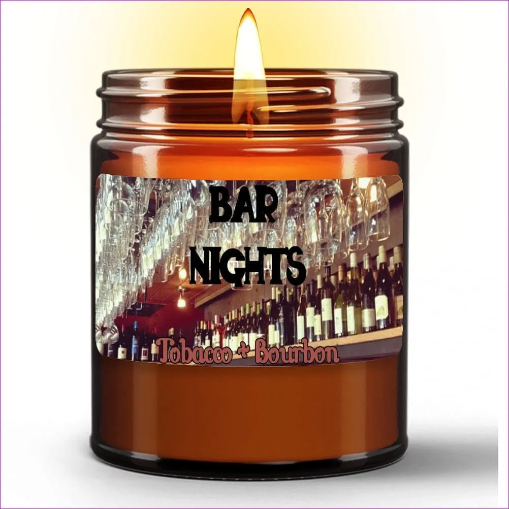 Bar Nights Natural Wax Candle in Amber Jar (9oz)