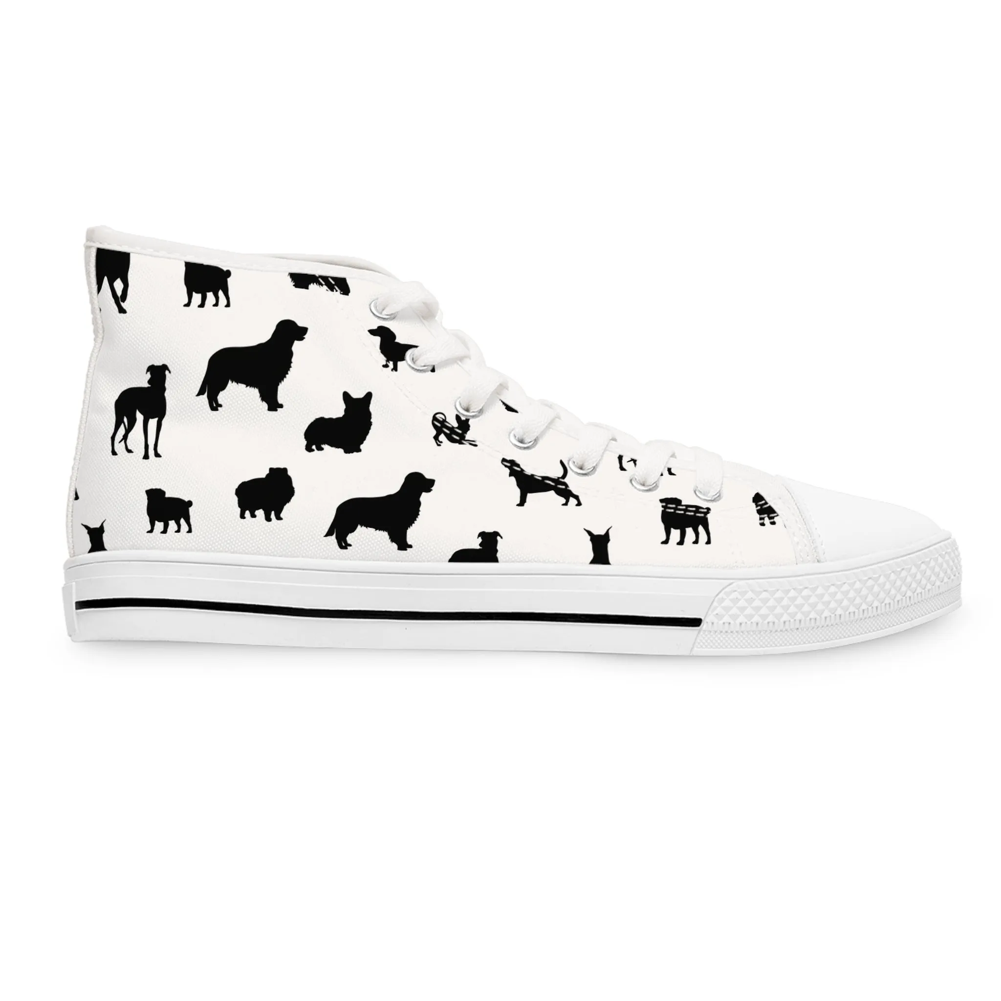 Black Dogs Women's High Top Sneakers