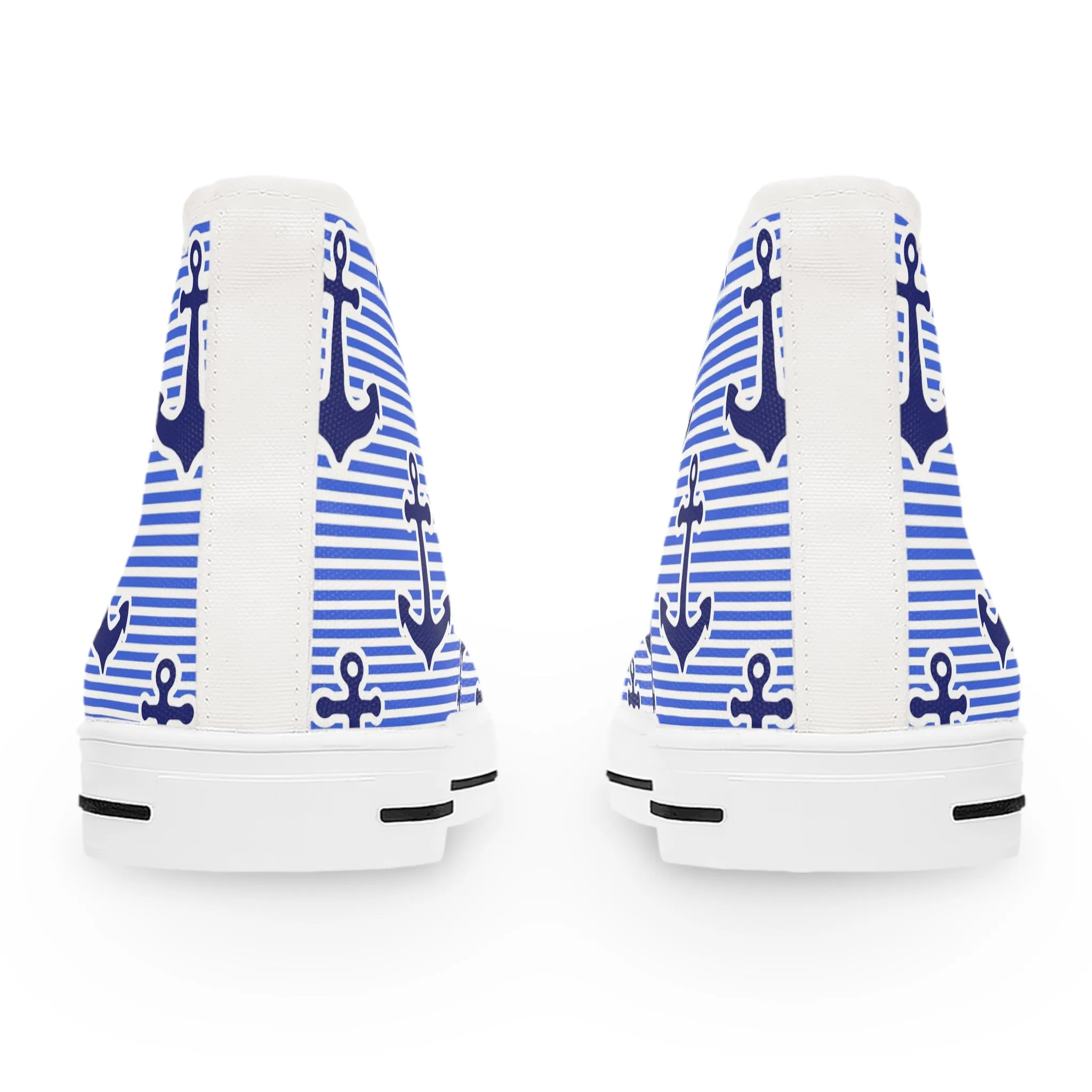 Blue Anchors Women's High Top Sneakers