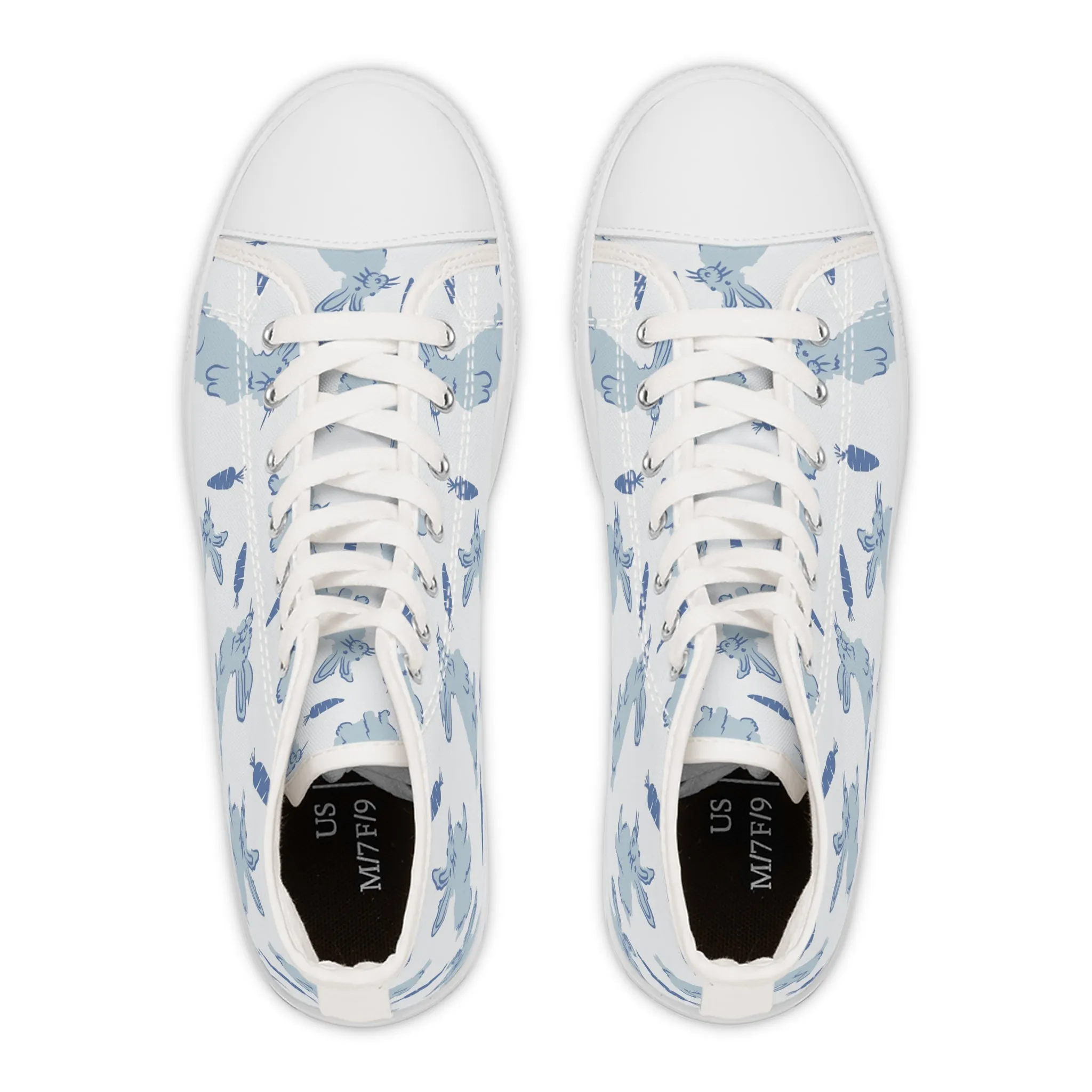 Blue Rabbits Women's High Top Sneakers