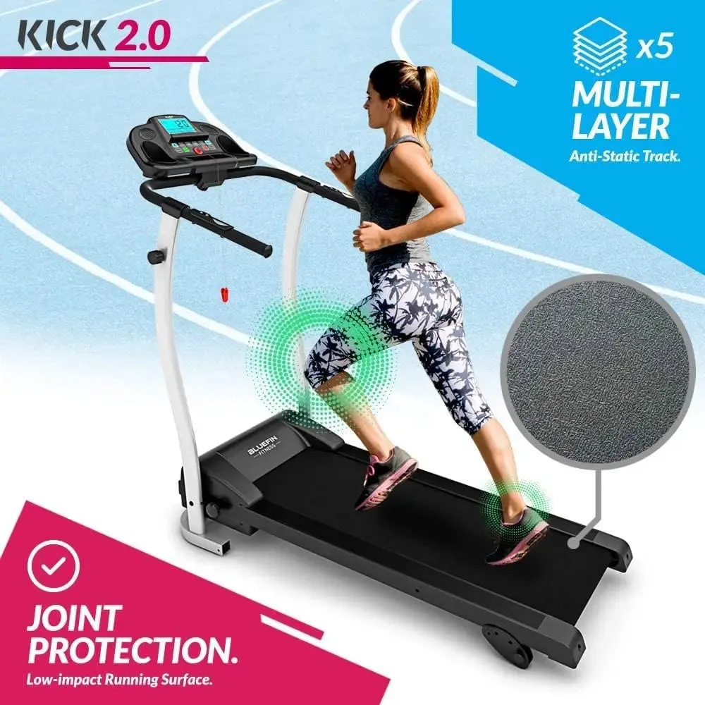 Bluefin Fitness Kick 2.0 Treadmill: Integrated Kinomap, Shock Absorption