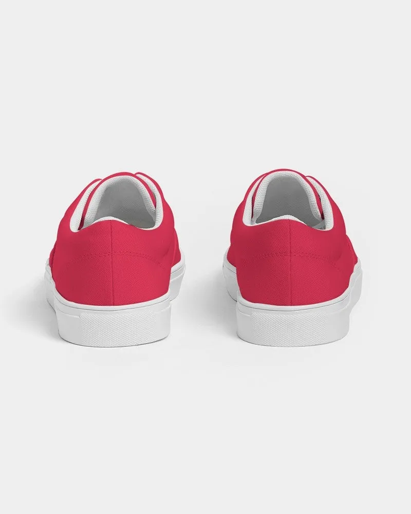 Bright Pink Red Women's Canvas Sneakers | Women's | Bright Pure Pink Red | C0M100Y75K0