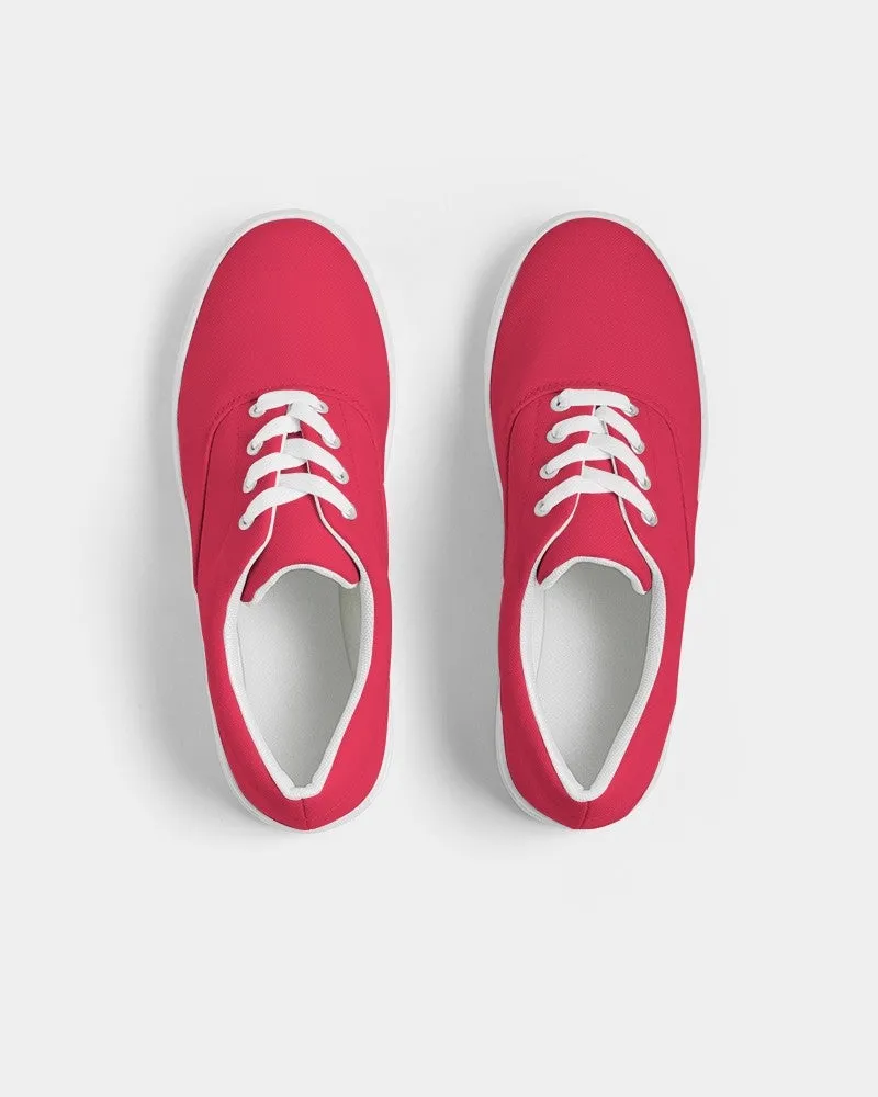 Bright Pink Red Women's Canvas Sneakers | Women's | Bright Pure Pink Red | C0M100Y75K0