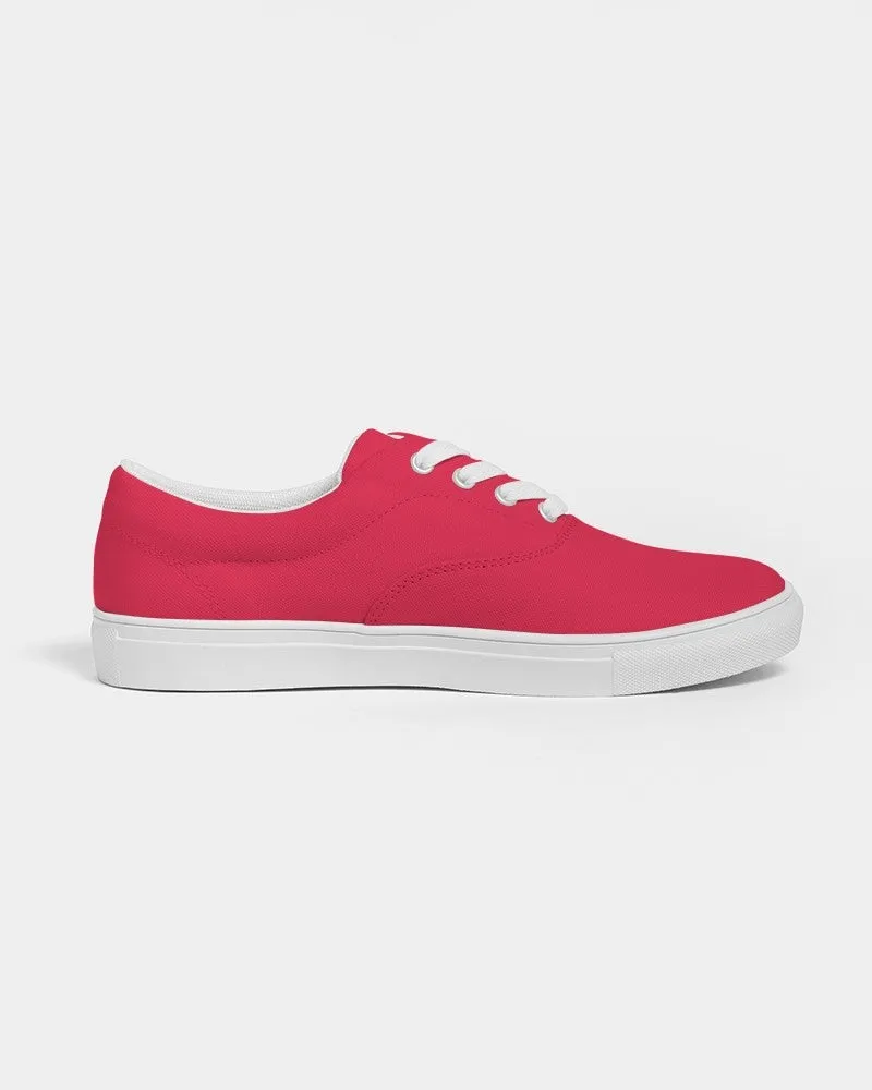 Bright Pink Red Women's Canvas Sneakers | Women's | Bright Pure Pink Red | C0M100Y75K0