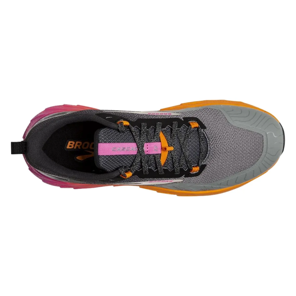 Brooks Cascadia 17 Gray Orange Running Shoes