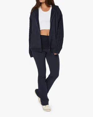 Cable Knit Roll Over Pant Navy