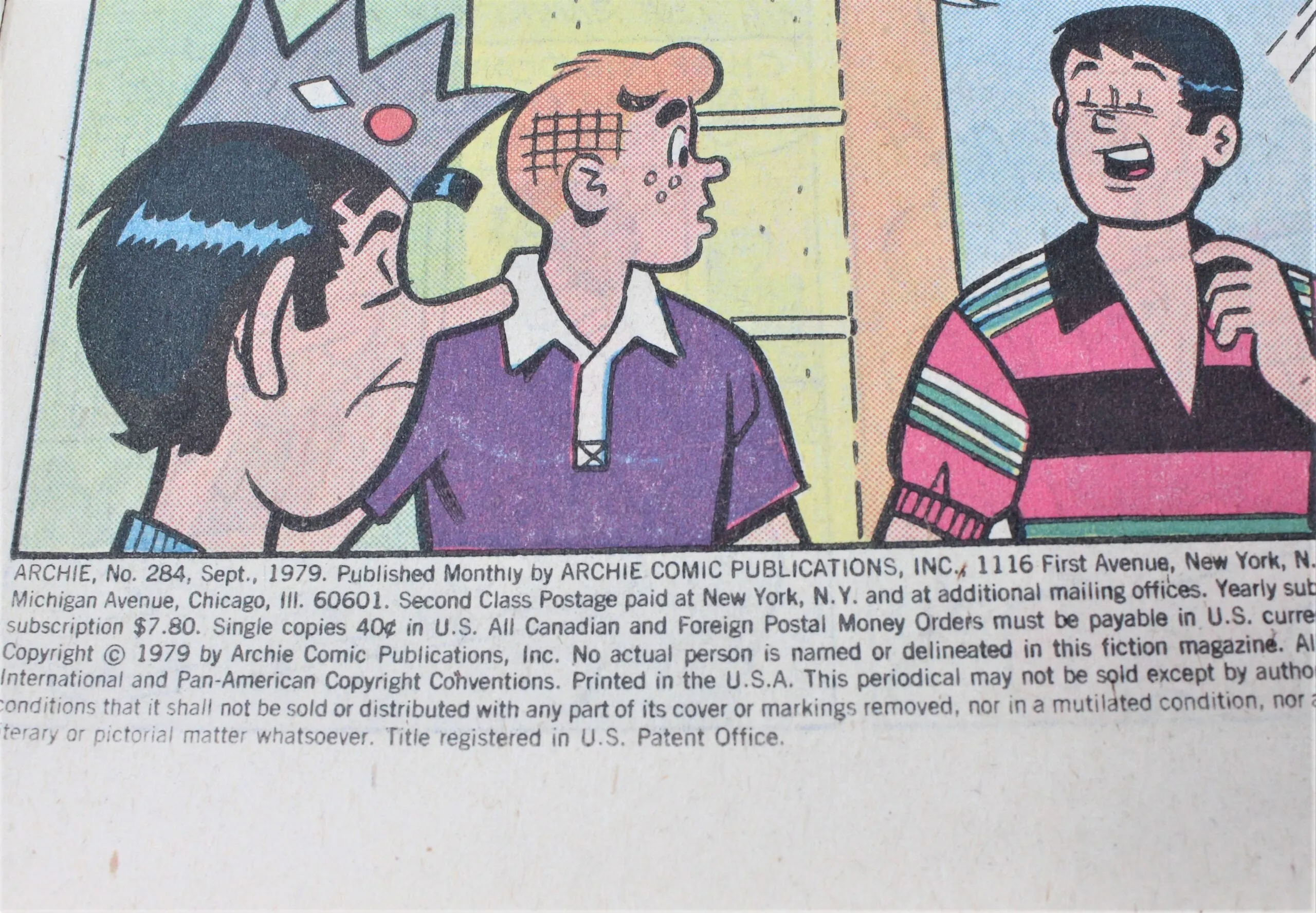 Comic Book, Archie Series, Archie #284, Vintage 1979