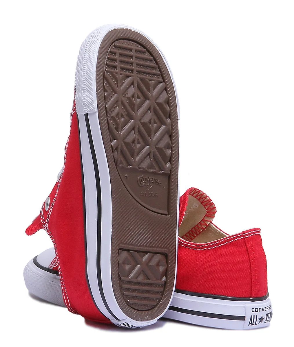 Converse All Star Low Core Trainer In Red For Infants