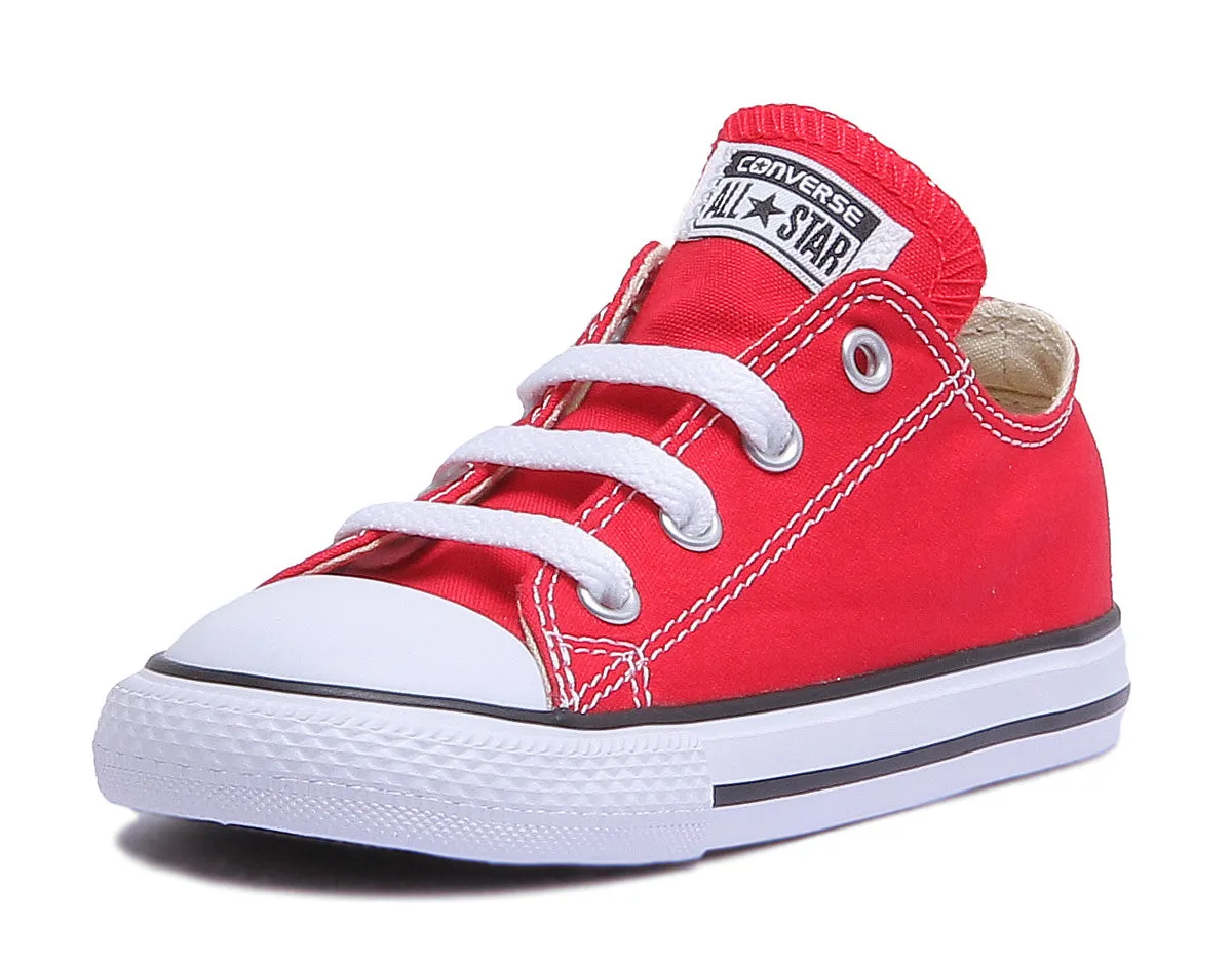 Converse All Star Low Core Trainer In Red For Infants