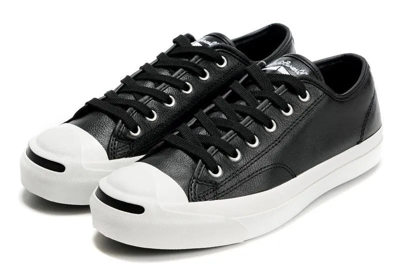 Converse Black Jack Purcell Ox Velcro Low Top Leather Sneakers