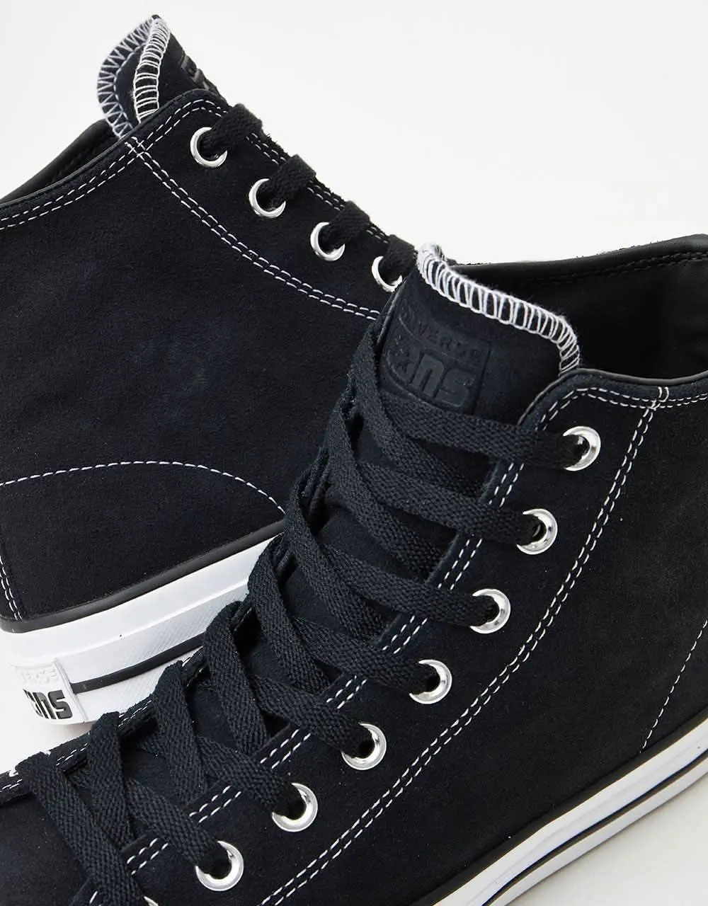 Converse CTAS Pro Hi Skate Shoes - Black/Black/White