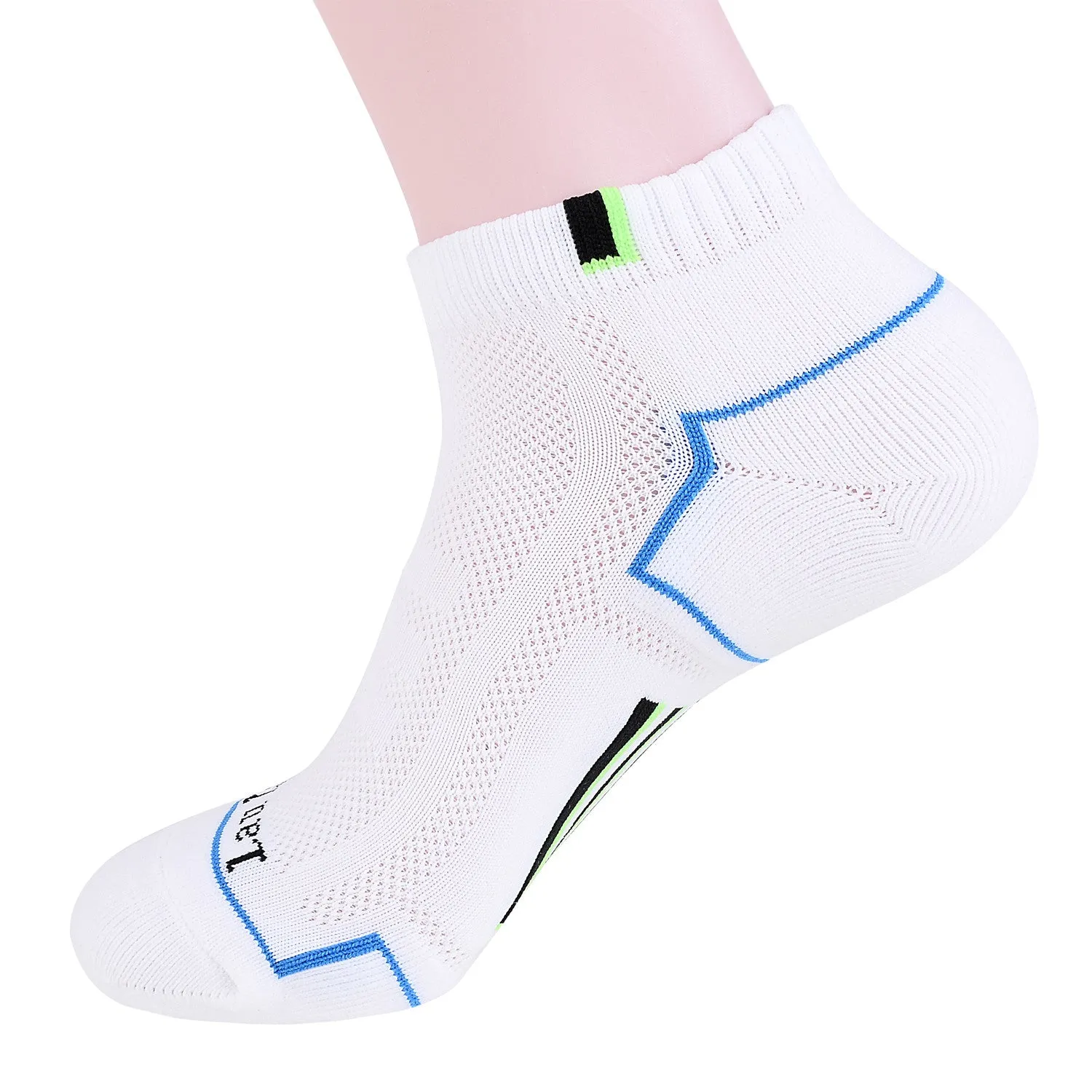 COOLMAX Professional Running Socks - Plantar Fasia Support - White - Size UK 7 - 11