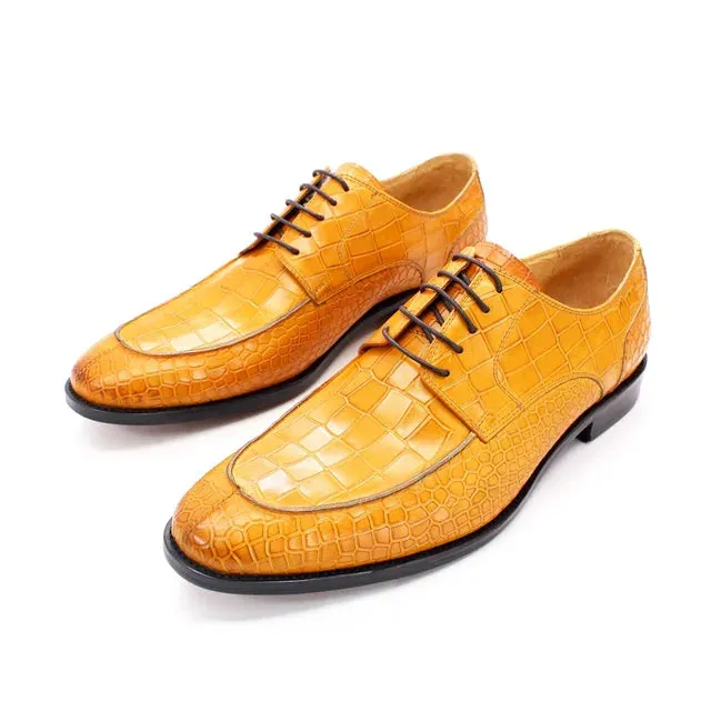 Crocs Pattern Genuine Leather Oxford Shoes