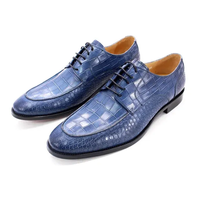 Crocs Pattern Genuine Leather Oxford Shoes