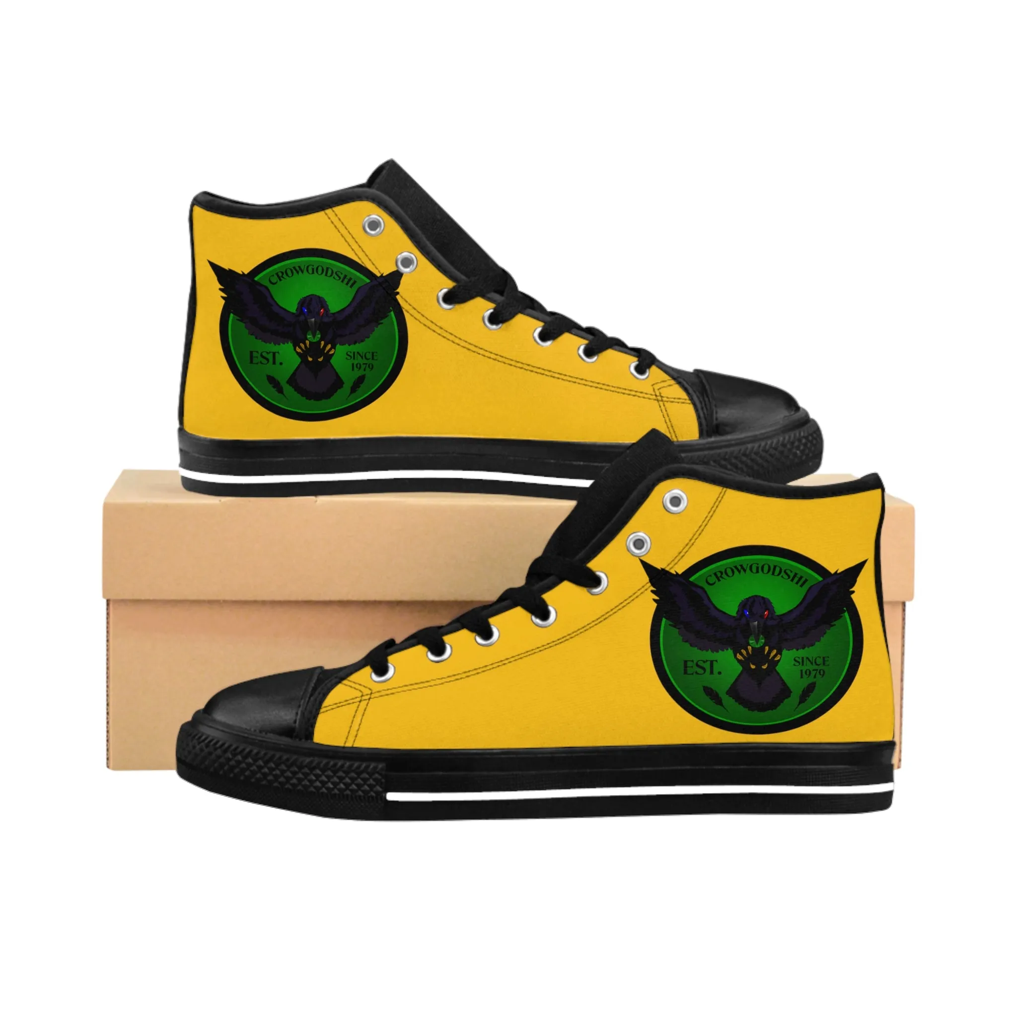 Crowgodshi 2nd Gen. High-Tops, GREEN LOGO