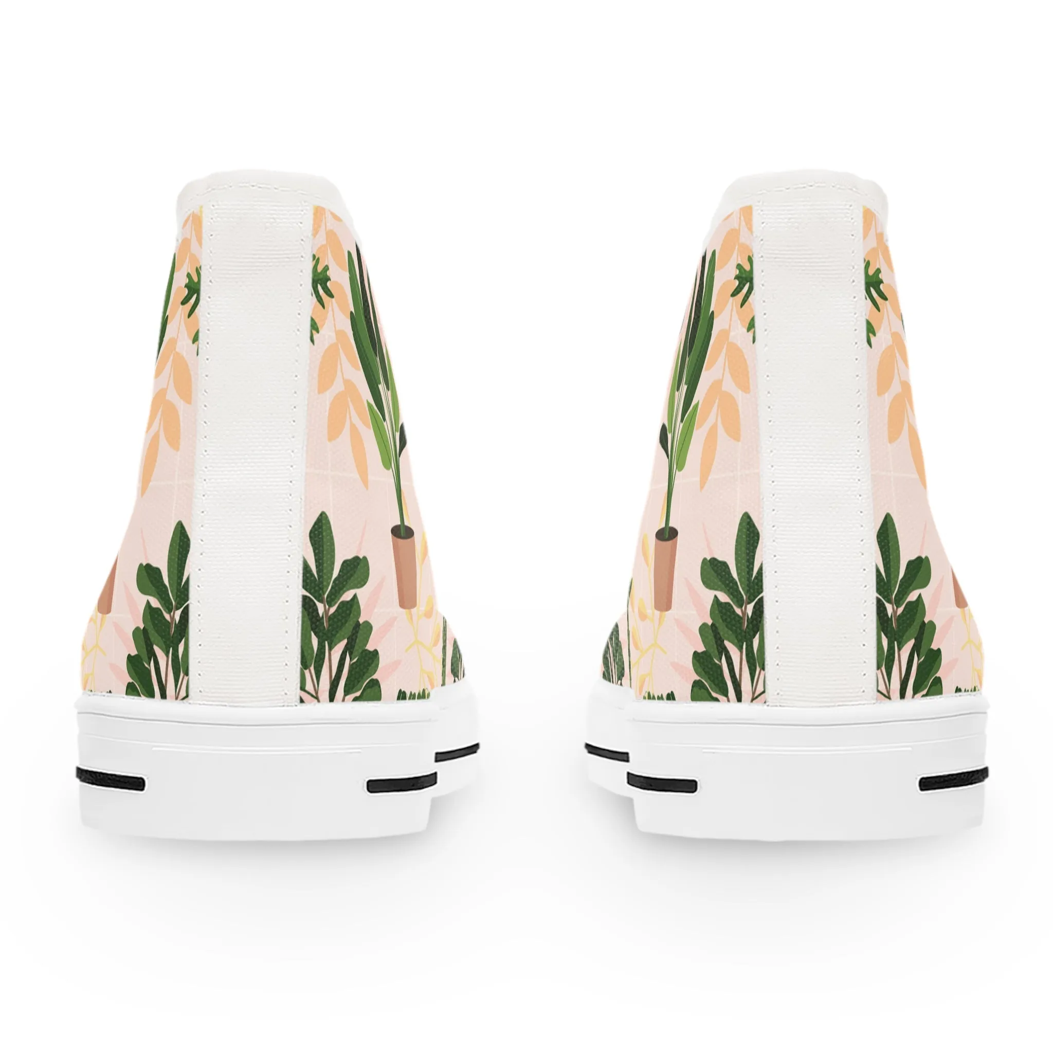 Cute Potted Plants Women's High Top Sneakers