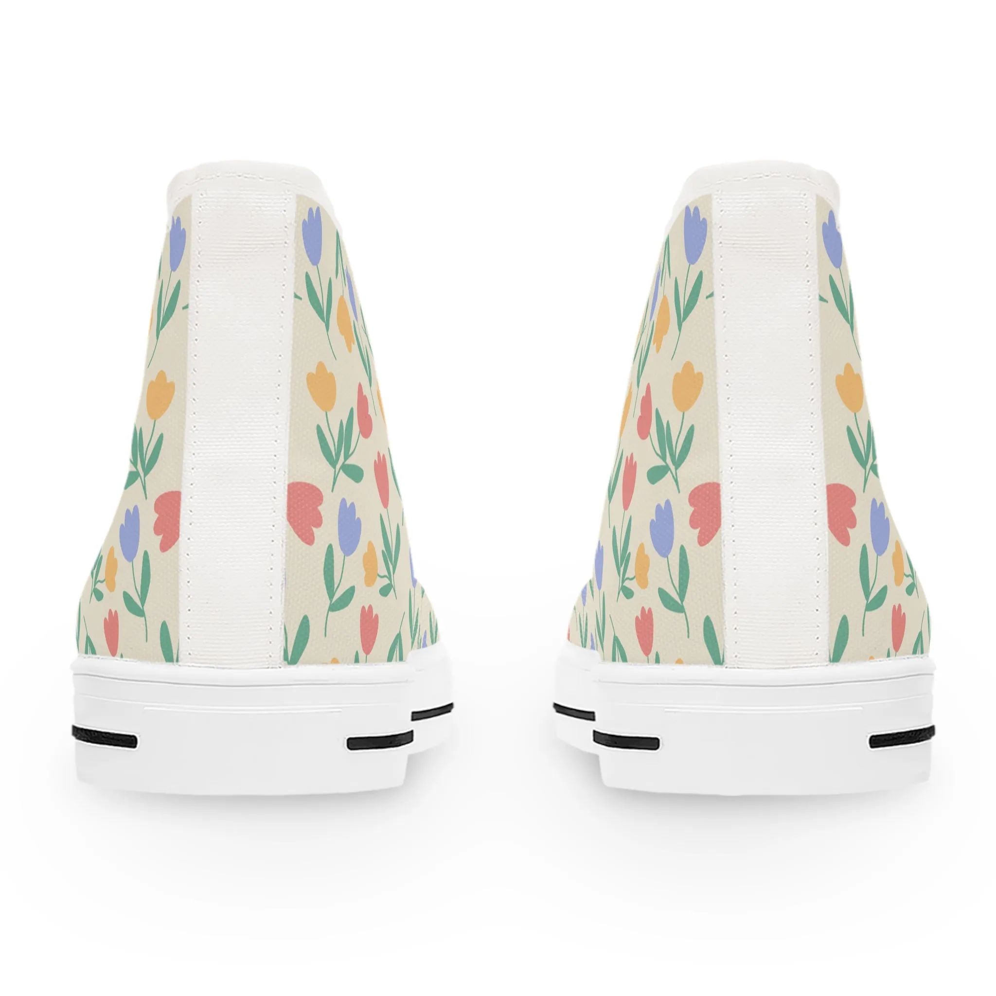 Cute Tulip Flowers Women's High Top Sneakers