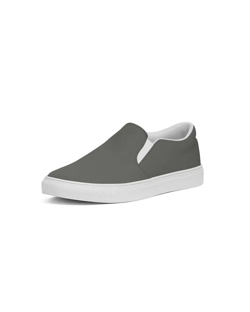 Dark Yellow Gray Slip-On Canvas Sneakers | Women's | Dark Pale Yellow Gray | C0M0Y10K80