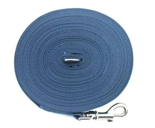 Dog Training Lead Tracking Leash Recall Line 1m To 25m Long 25mm Webbing 7 Colours