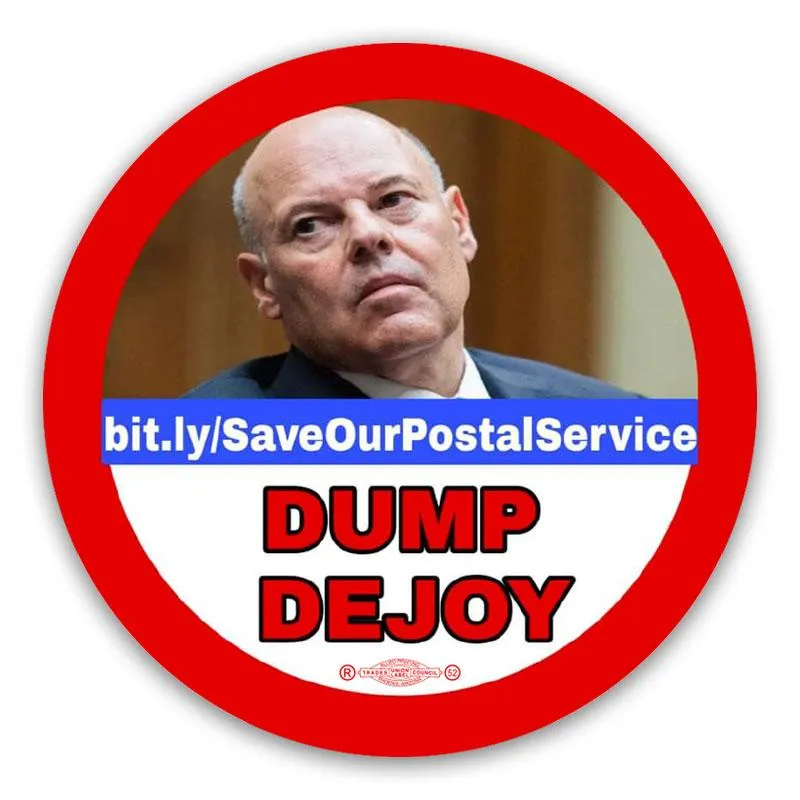 Dump Dejoy Photo 2.5" Lapel Stickers