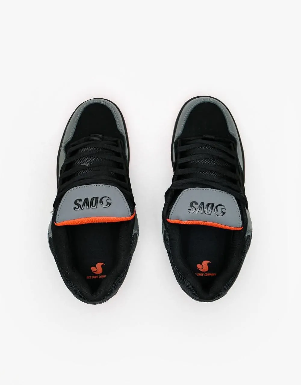 DVS Enduro 125 Skate Shoes - Black/Charcoal/Orange Nubuck