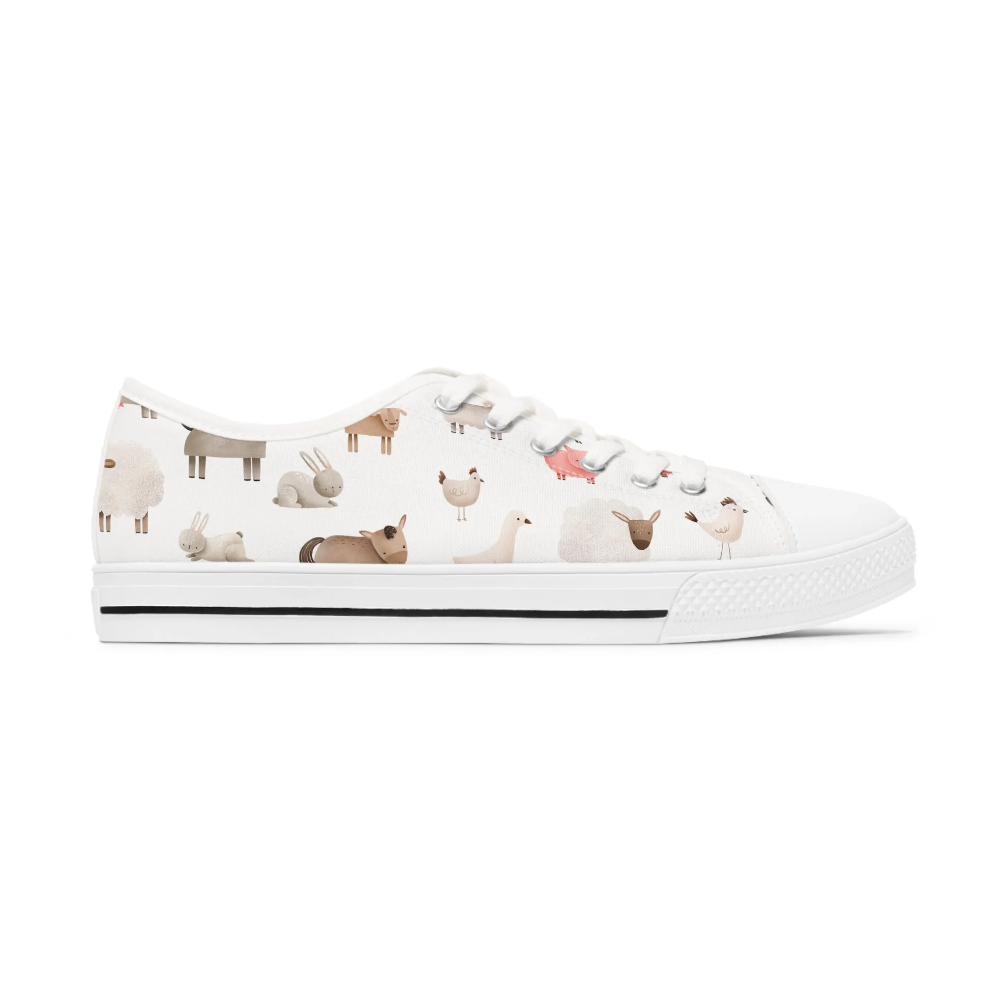 Farm Animals Women's Low Top Sneakers