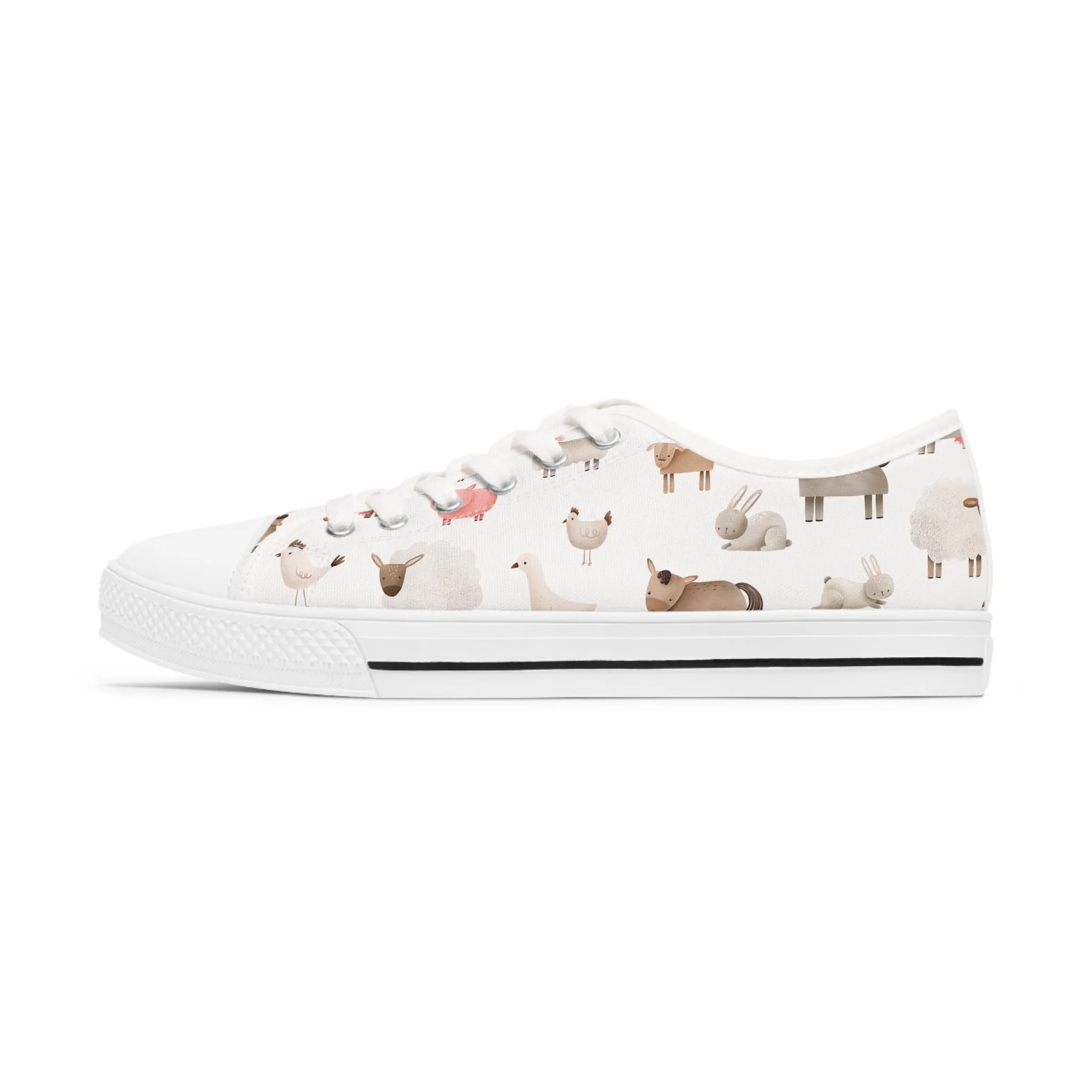 Farm Animals Women's Low Top Sneakers