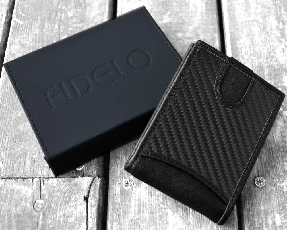 Fidelo Leather Bifold RFID Wallets for Men - Slim Cash, ID & Credit Card Holder - Light