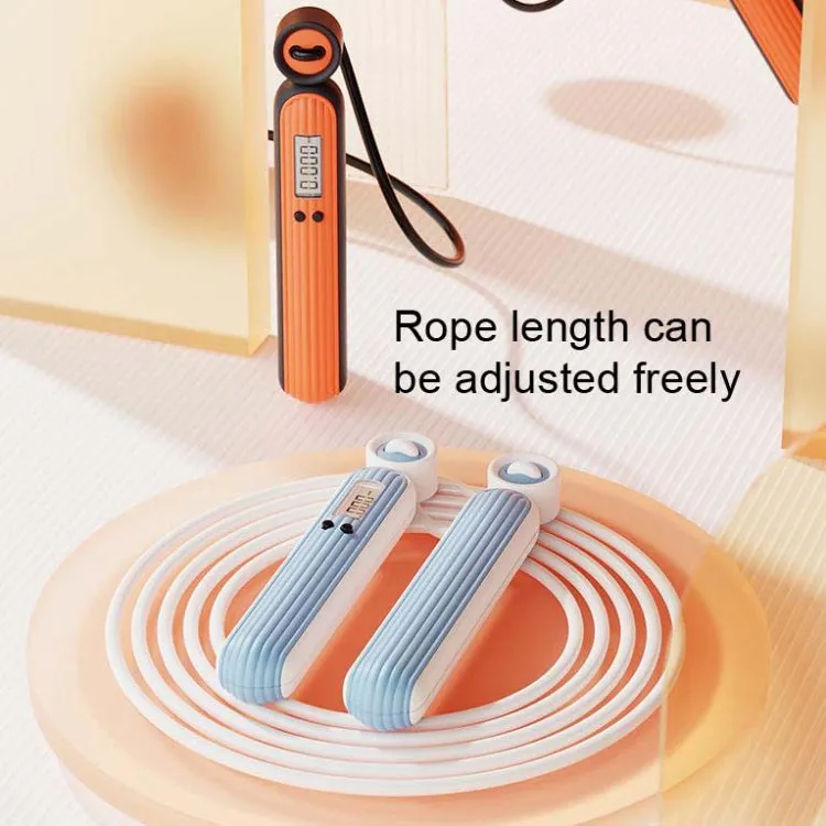 Fitness Sport Intelligent Electronic Counting Skipping Rope, Style: Big Ball Dual Use (Orange)