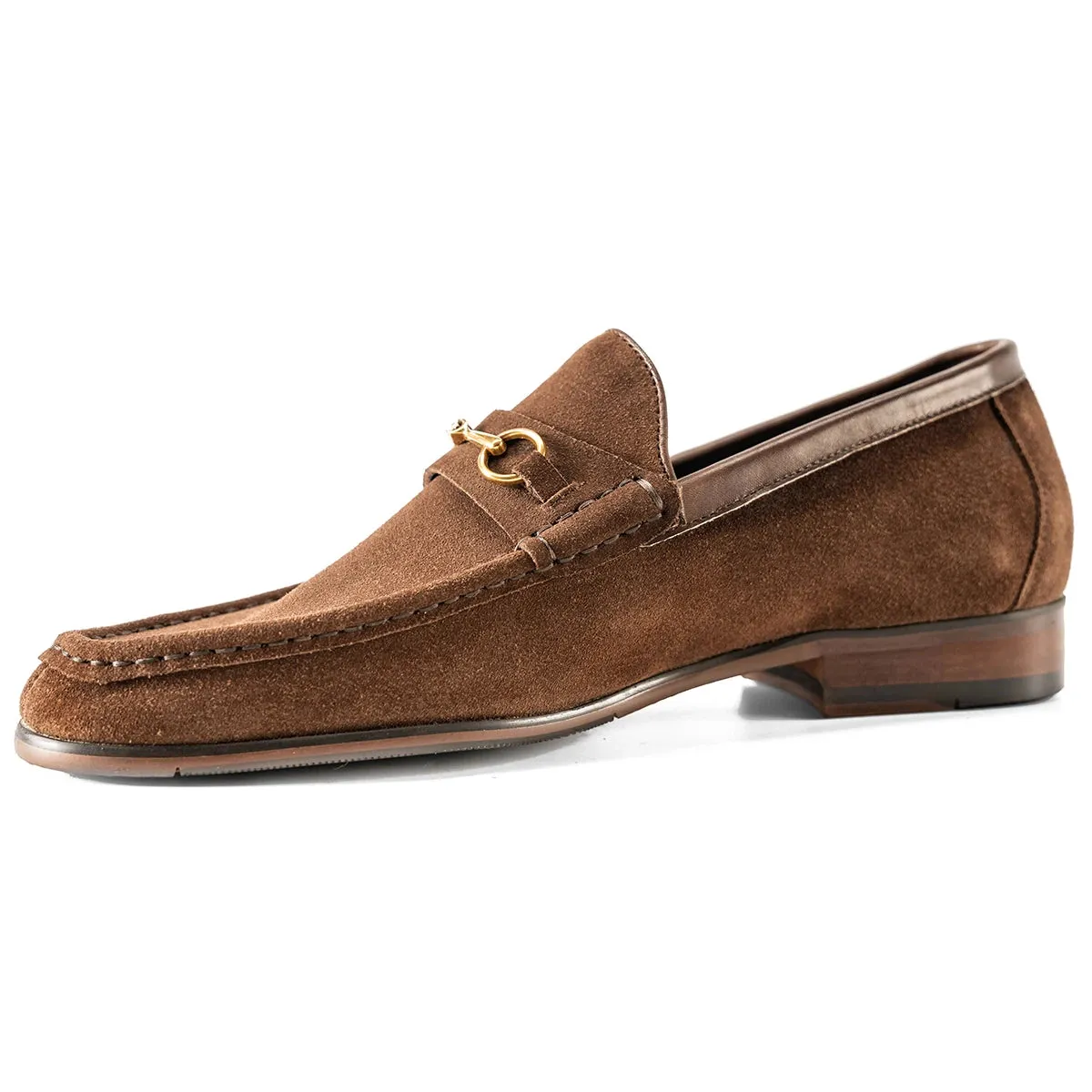 Genuine Leather Brown Color Appliques Loafers