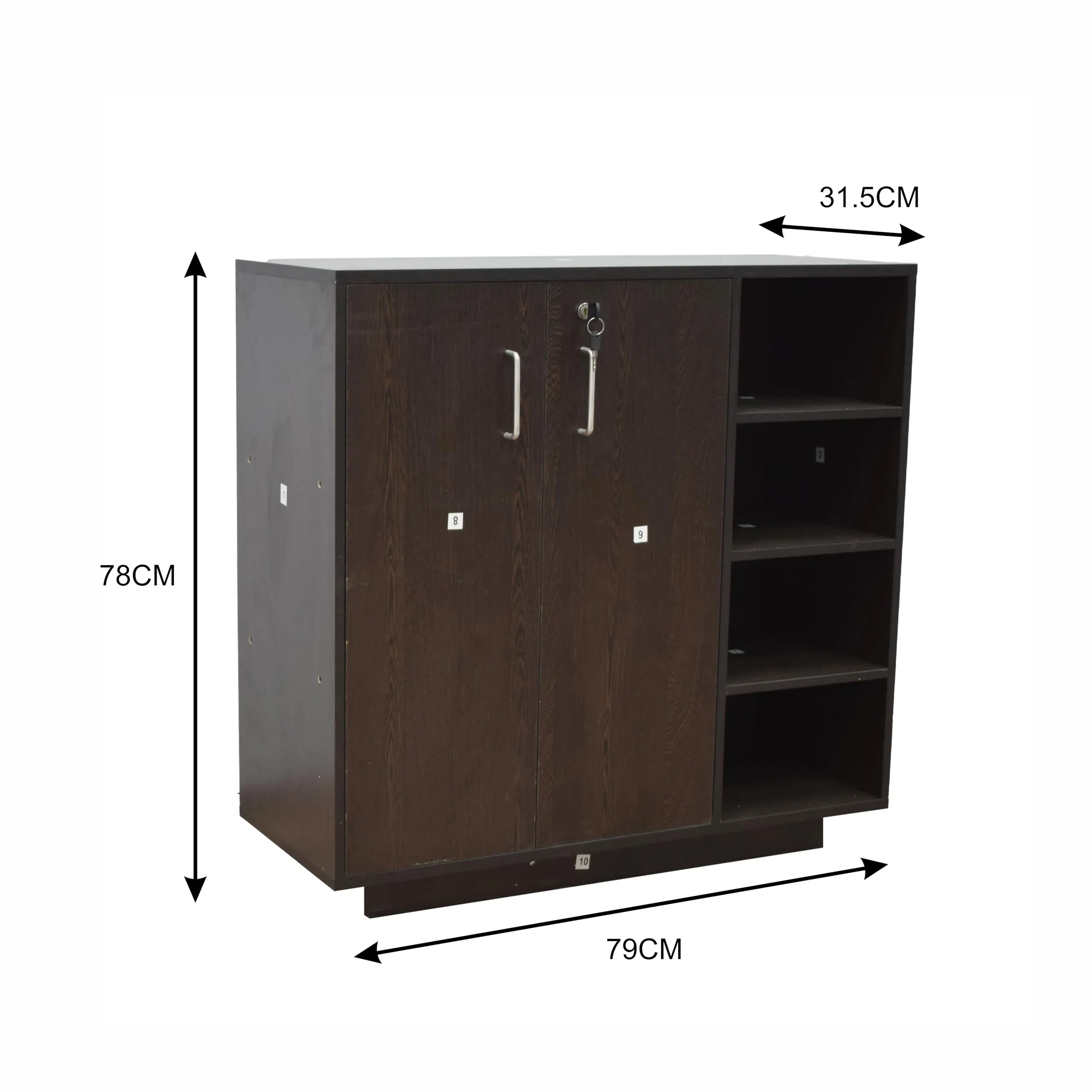 GRATUS Epsen Engineered Wood Shoe Rack, Cabinet, Storage, Rack, with Door, Classice Walnut, Wenge (Wenge)