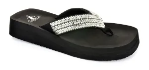 Hardy bling wedge flip flops shoes