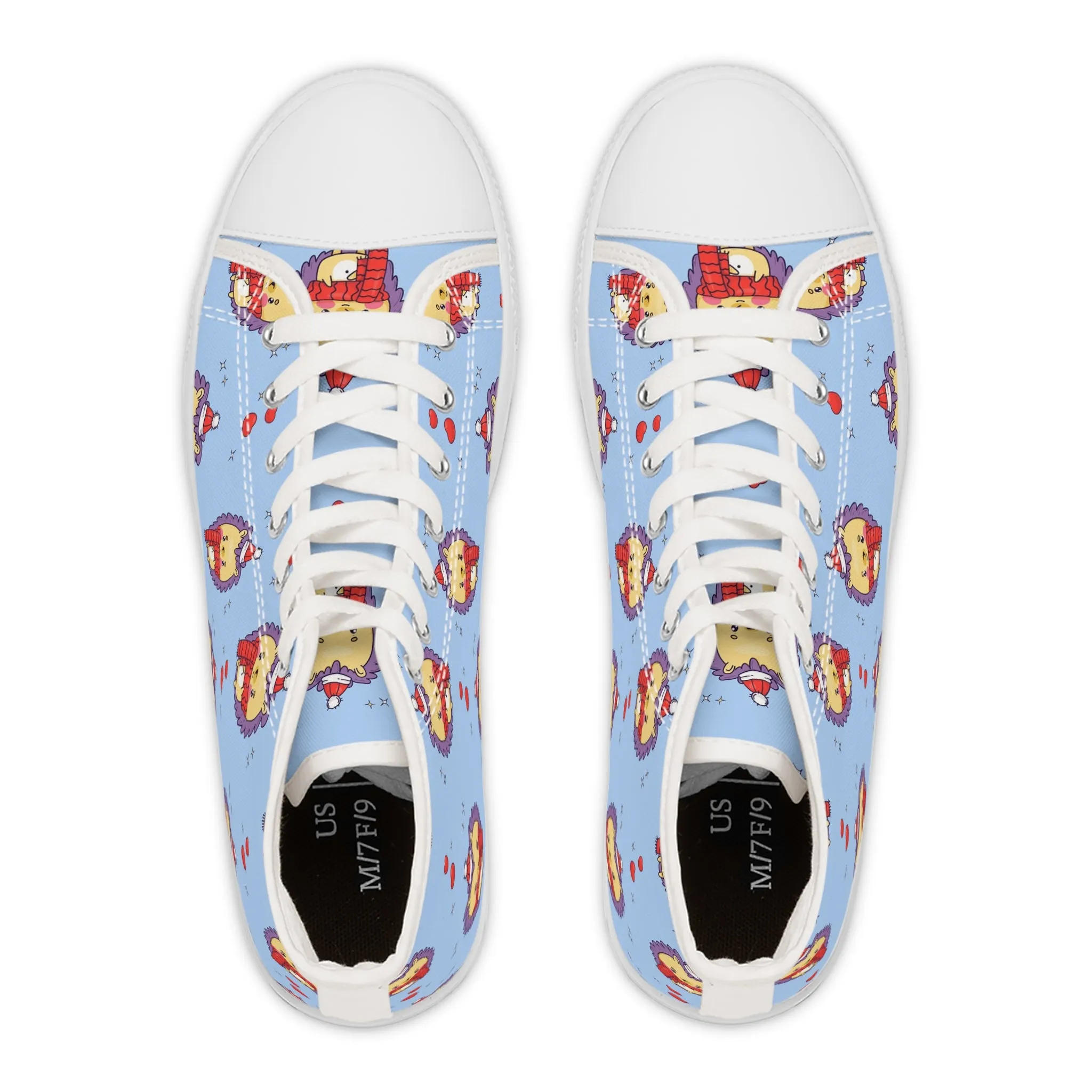 Hedgehog Santa Women's High Top Sneakers