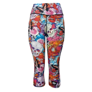 High Waist Funky 3/4 Leggings - Ed Hardy