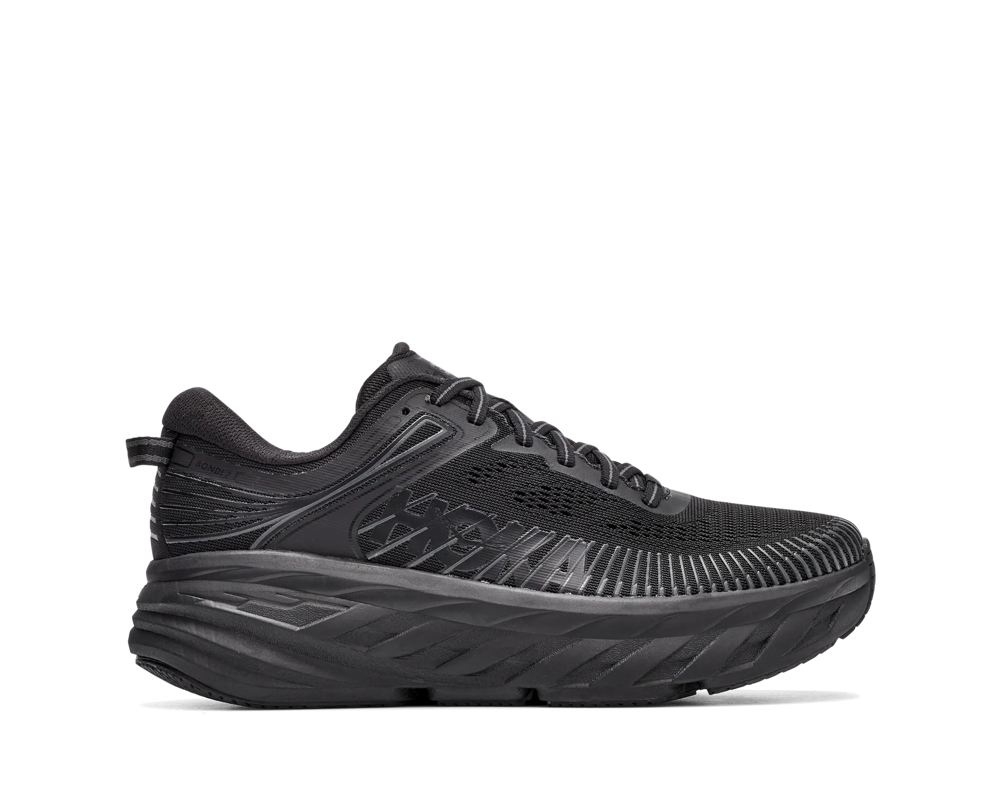 HOKA WOMENS BONDI 7 - BLACK / BLACK