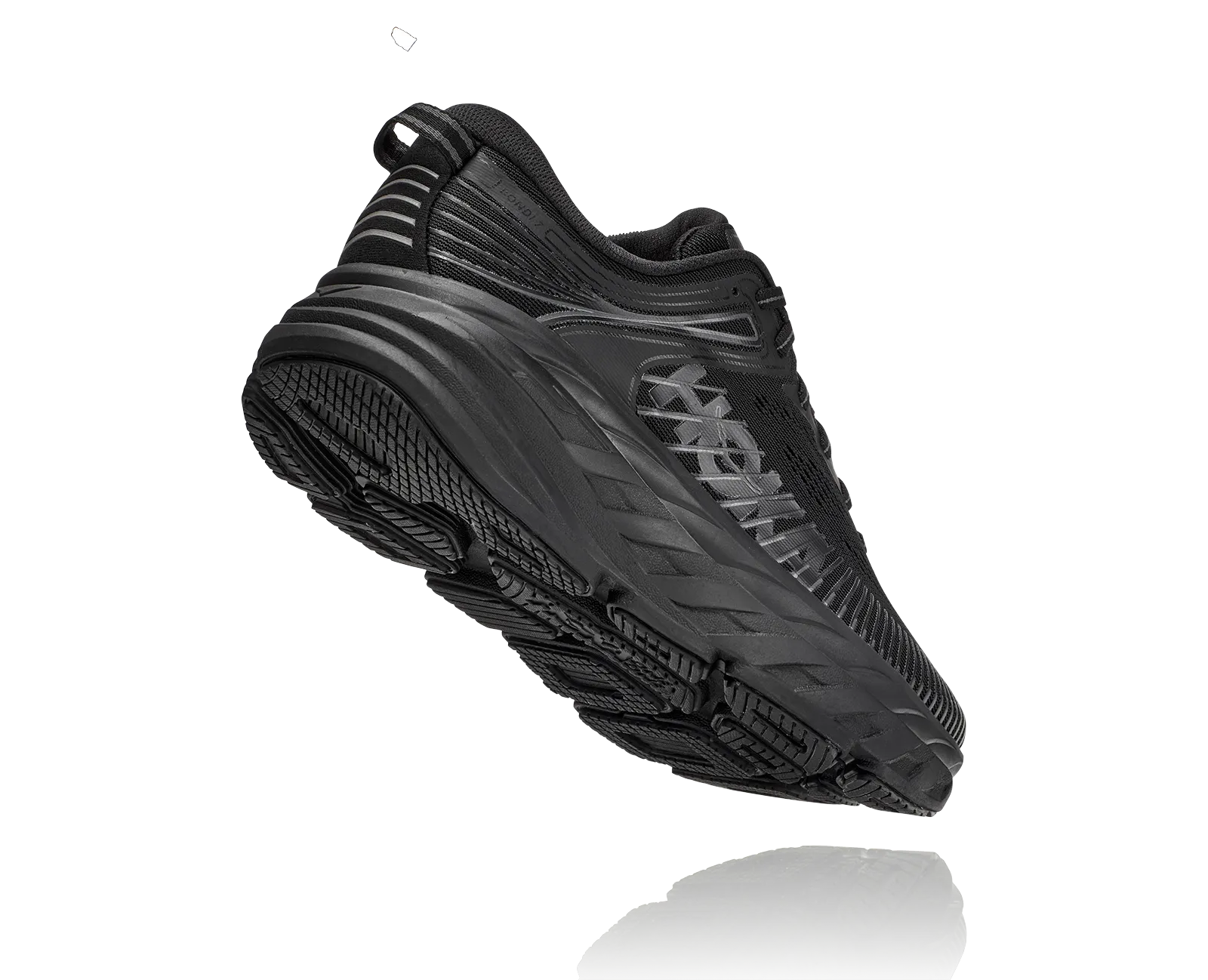 HOKA WOMENS BONDI 7 - BLACK / BLACK