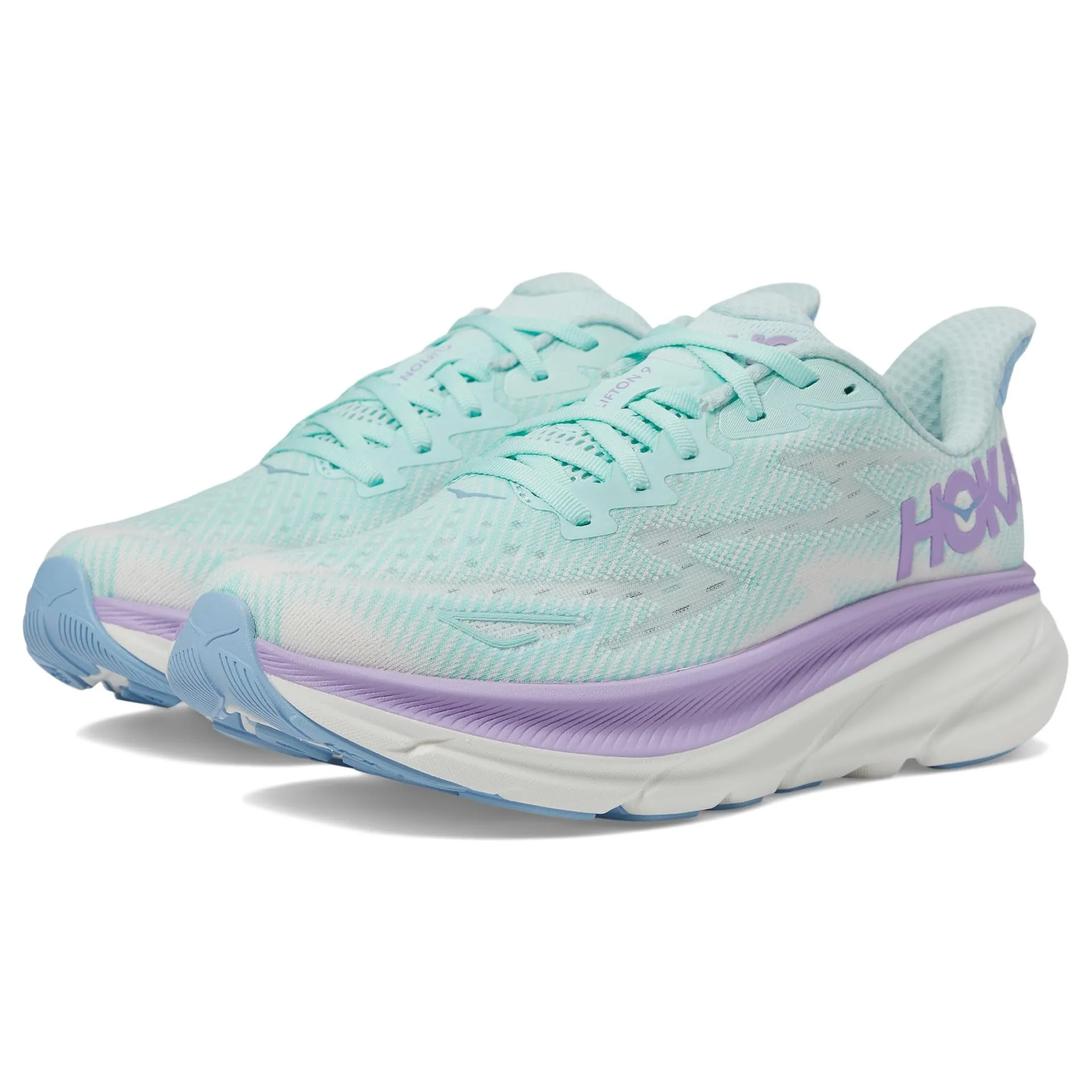 Hoka Women's Clifton 9 (Sunlit Ocean/Lilac Mist)