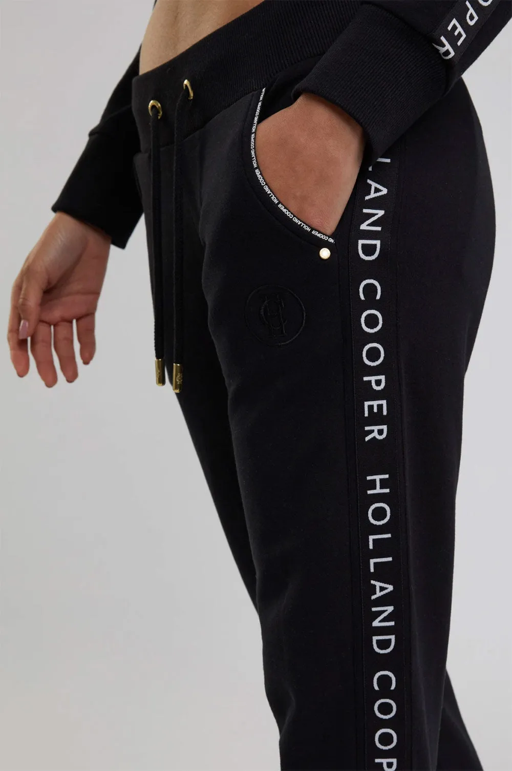 Holland Cooper Deluxe Ladies Jogger Sweat Pant in Black