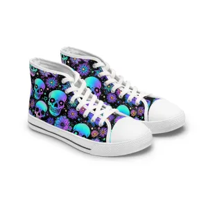 Holographic Skeletons Women's High Top Sneakers