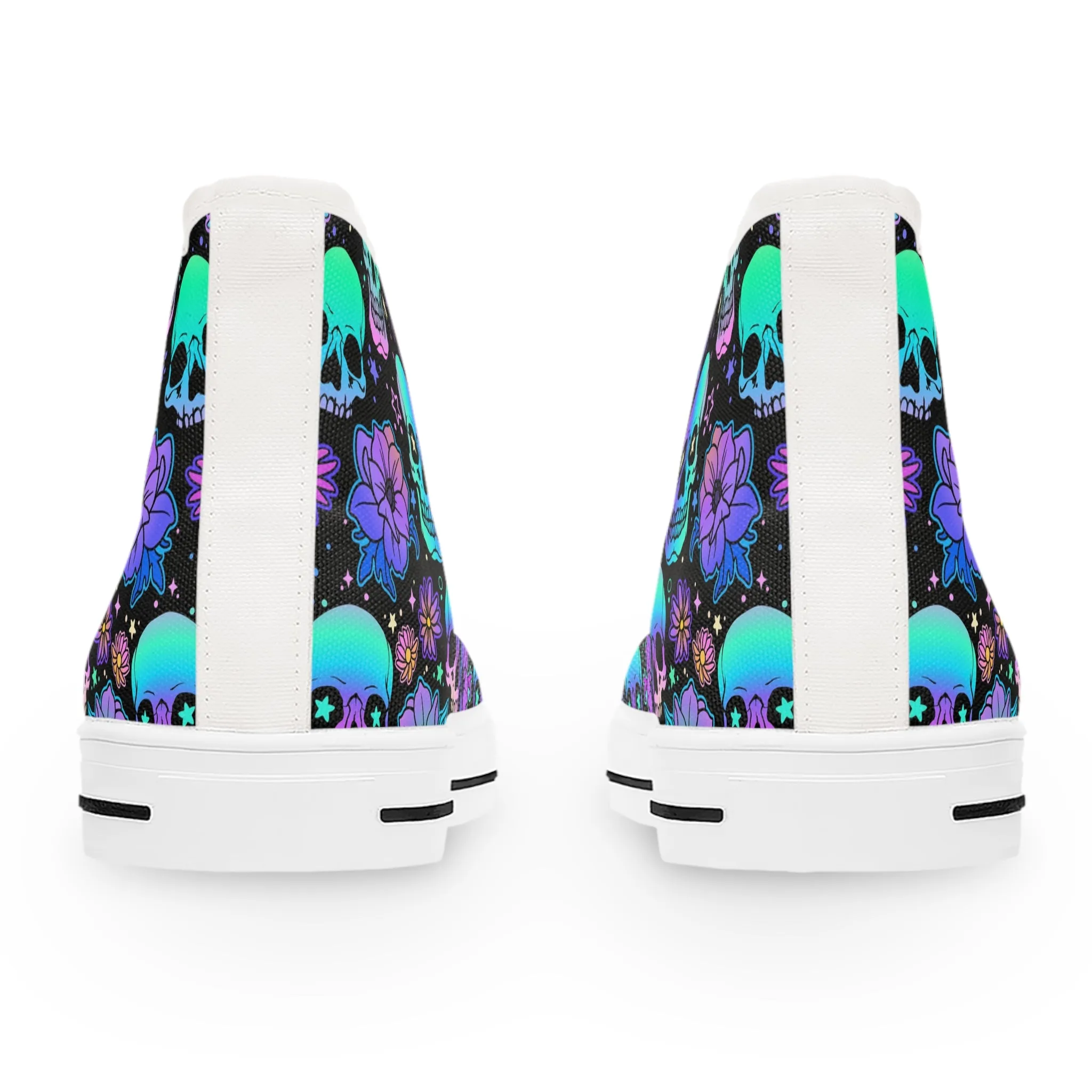 Holographic Skeletons Women's High Top Sneakers