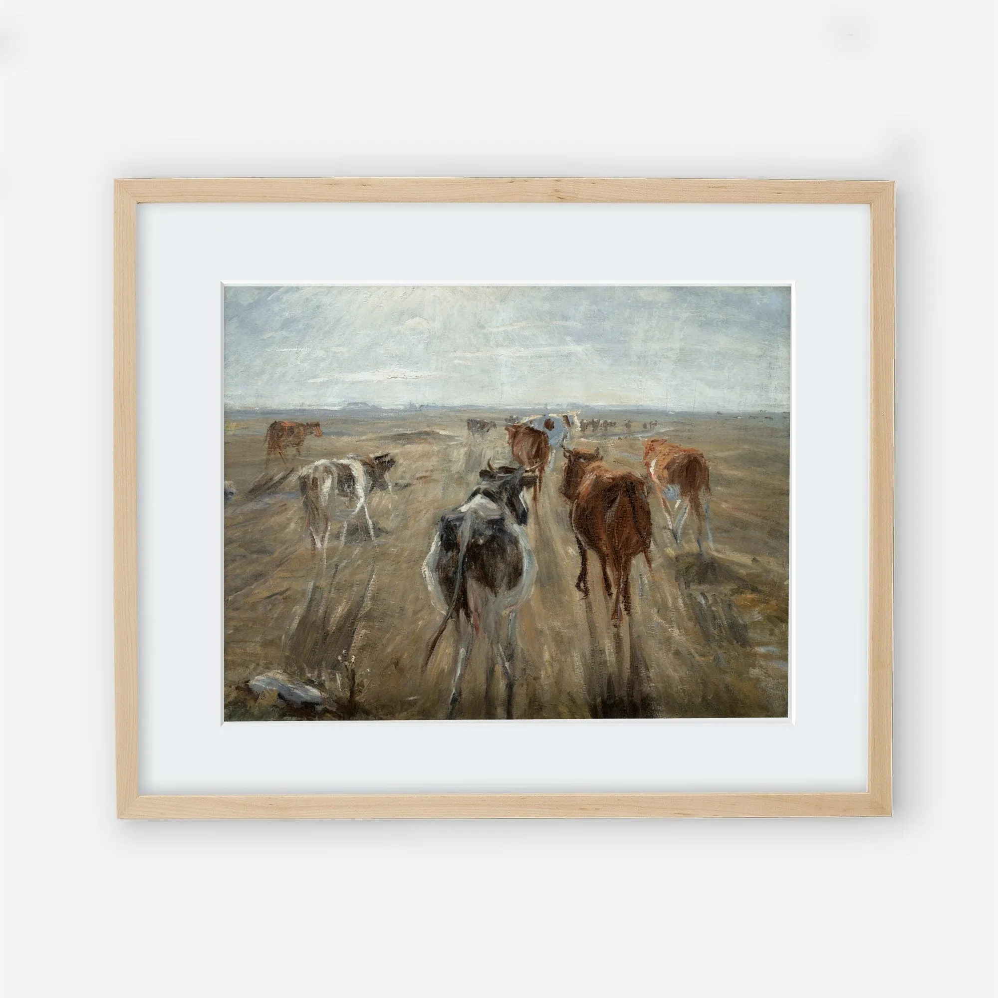 Horses Running Vintage Print