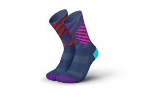 INCYLENCE Running Globes Purple Red Long Sock