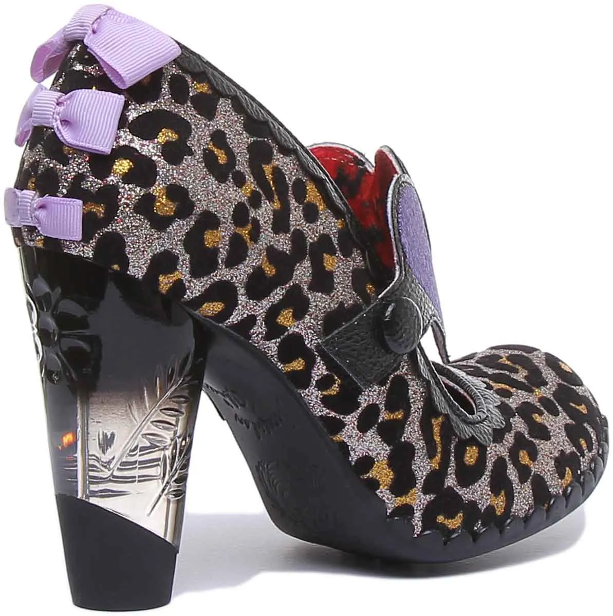 Irregular Choice Lockhart In Blk Leopard