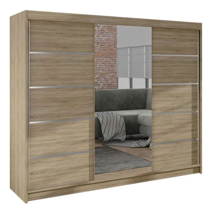 Jenny VI 200cm Sliding Door Wardrobe Sonoma