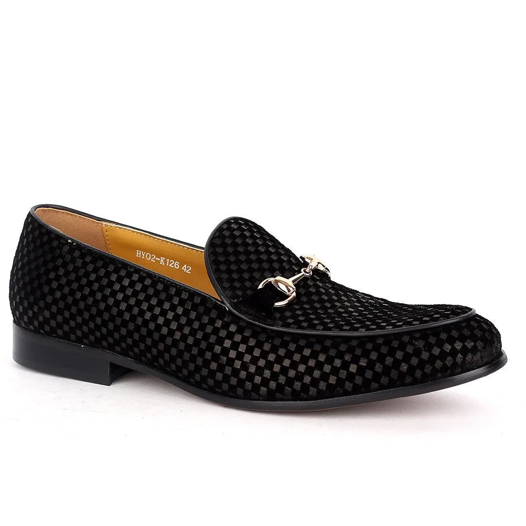 J.M Weston Classy Suede Checkers and Gold  Designed Shoe