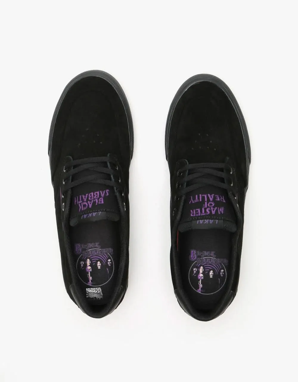 Lakai x Black Sabbath Riley 3 Skate Shoes - Black Suede