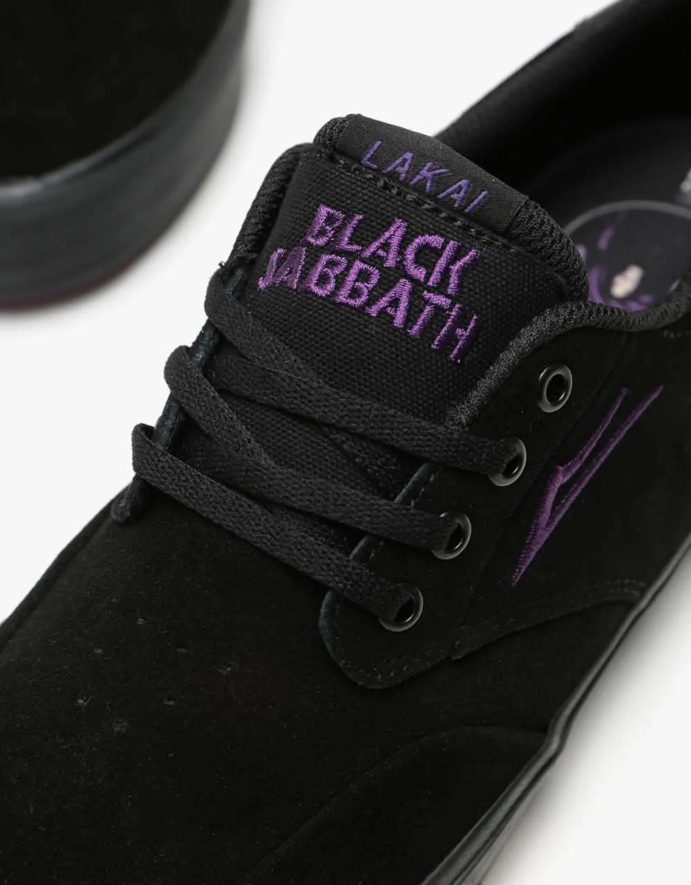 Lakai x Black Sabbath Riley 3 Skate Shoes - Black Suede