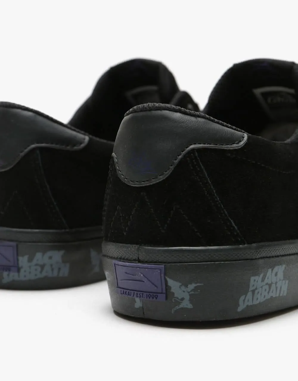 Lakai x Black Sabbath Riley 3 Skate Shoes - Black Suede