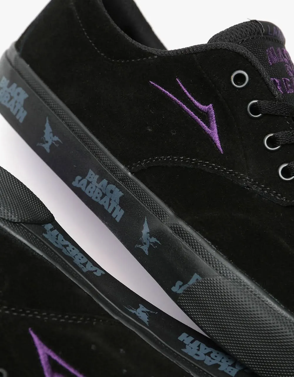 Lakai x Black Sabbath Riley 3 Skate Shoes - Black Suede